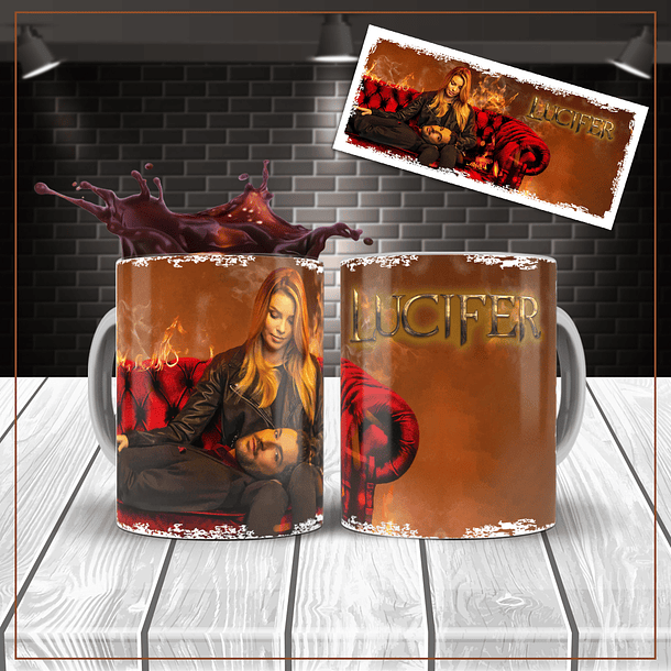 5 Artes para Caneca Serie Filme Lucifer Arquivo Editável  1