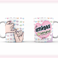 8 Artes para Caneca Amizade Amigas Arquivo Editável 