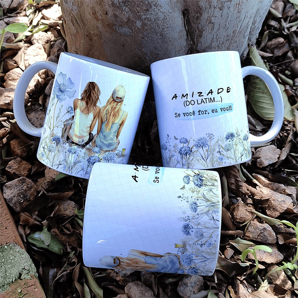 8 Artes para Caneca Amizade Amigas Arquivo Editável   3