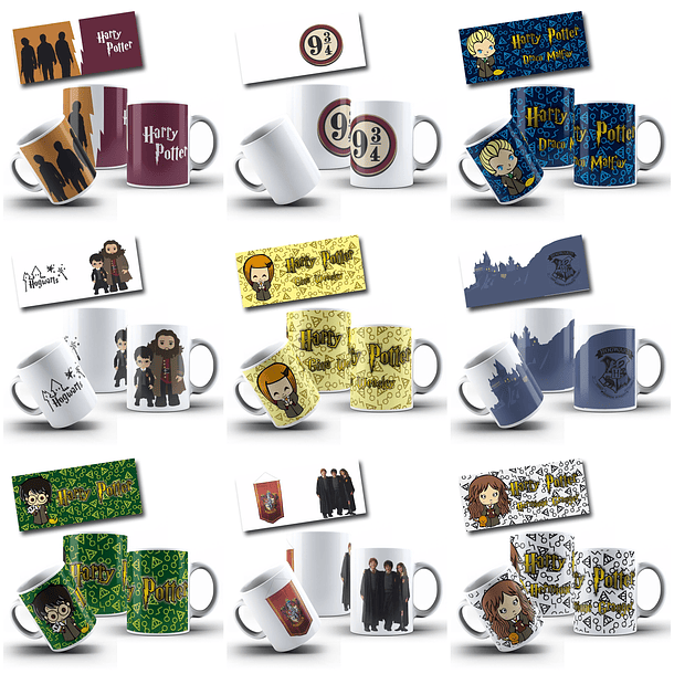 65 Artes para Caneca Harry Potter Arquivo Editável  3