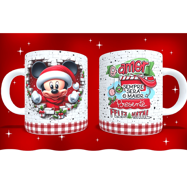 14 Artes para Caneca e Camisa Natal Mickey Arquivo em Png 5