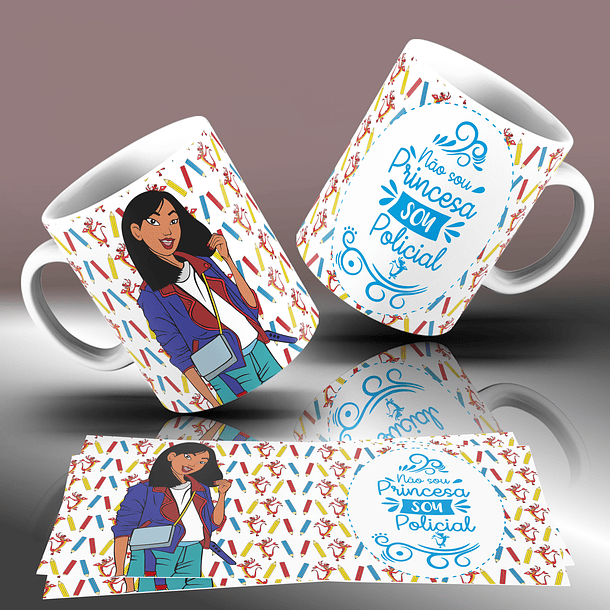 15 Artes para Caneca Princesas da Disney Arquivo Editável 3