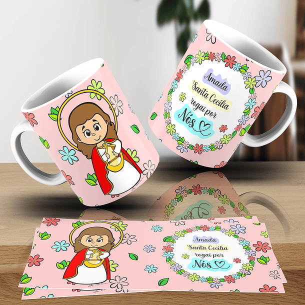 20 Artes para Caneca Santinhos Religião Arquivo em Jpg 7