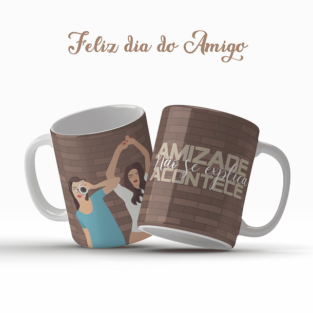 25 Artes para Caneca Dia do Amigo Arquivo Editável  15