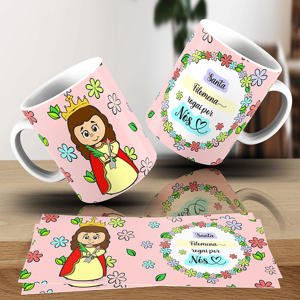 20 Artes para Caneca Santinhos Religião Arquivo em Jpg 19