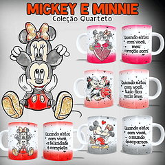 8 Artes para Caneca Mickey e Minnie Arquivo em Jpg