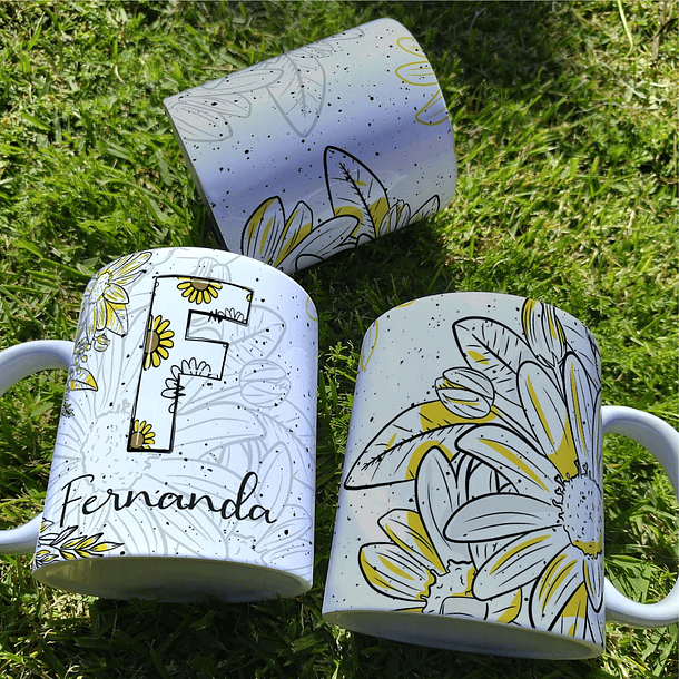 26 Artes para Caneca Alfabeto Margarida Arquivo Editável 6