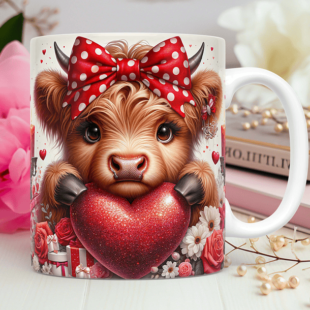 10 Artes para Caneca Dia dos Namorados 3D Vaquinhas Love 3d Arquivos Png 4