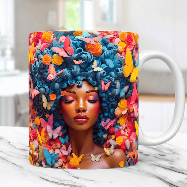 50 Artes Caneca Dia das Mulheres Beleza Negra 3d Arquivos Png 2