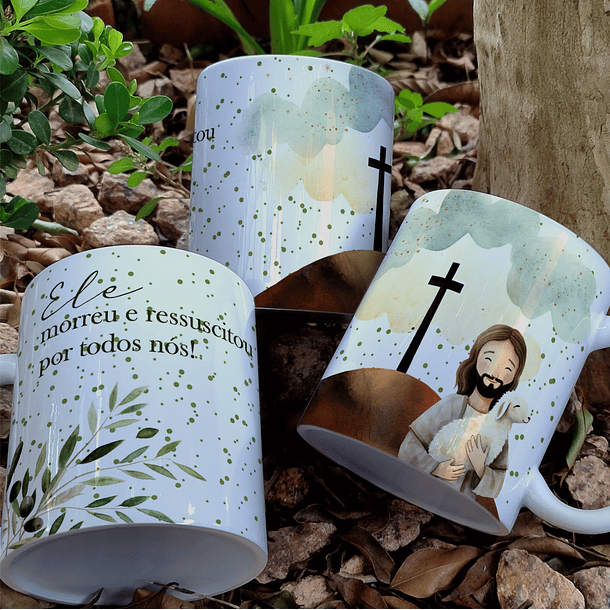 10 Artes Caneca Páscoa Cristã Arquivos Editável 2