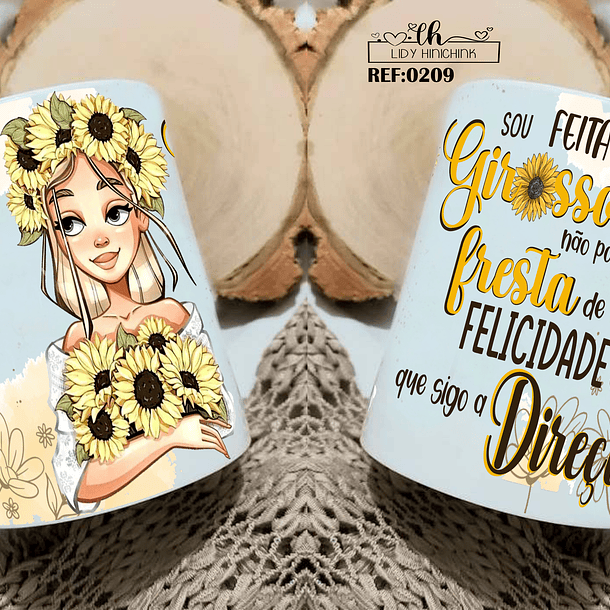 11 Artes para Caneca e Camisa Girassol Arquivos Editável 2