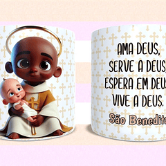 5 Arte para Caneca Santinhos cute Arquivo em Jpg 