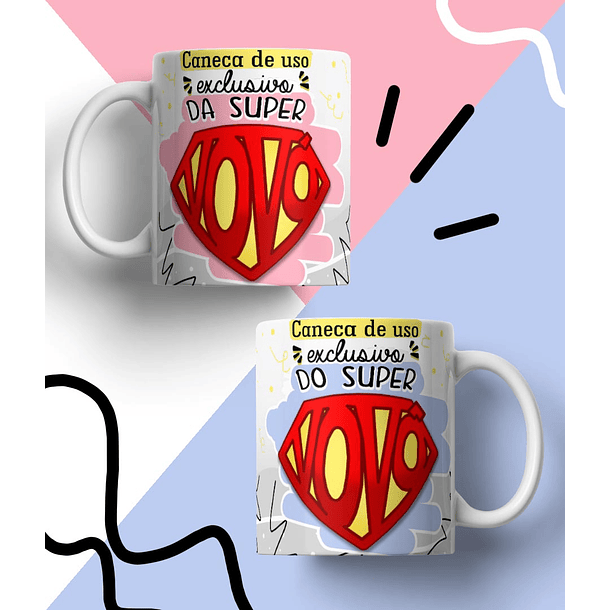 20 Arte para Caneca Supers Familia Arquivo em Jpg 4