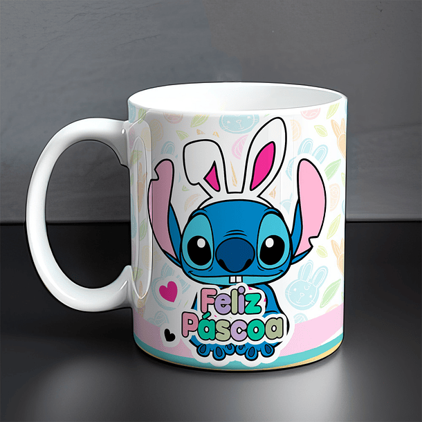 7 Arte para Caneca Páscoa Stitch Arquivo Editável 2