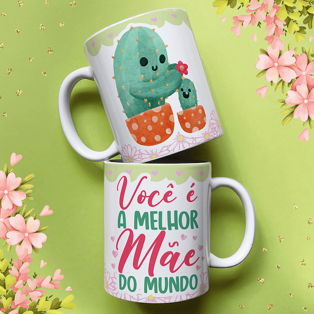 25 Artes para Caneca e Azulejo Dia das Mães Cactos Arquivo em Jpg  9