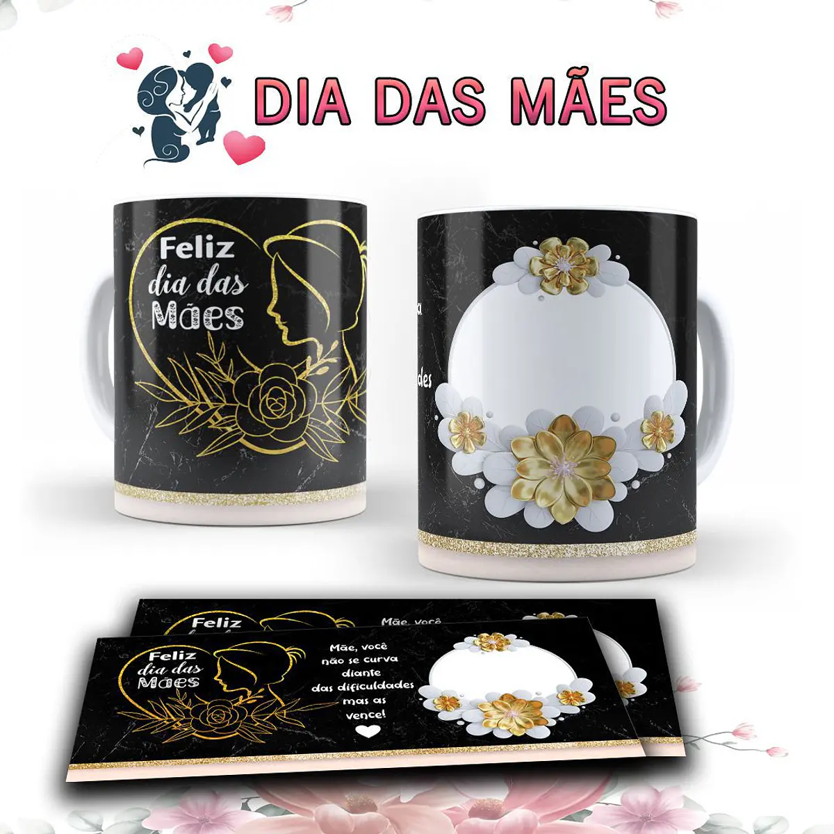 15 Arte para Caneca Dia das Mães Arquivo Editável
