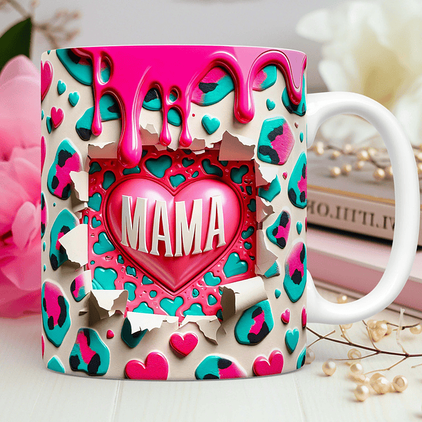 15 Artes para Caneca Dia das Mães Mama 3D Arquivos Png 6