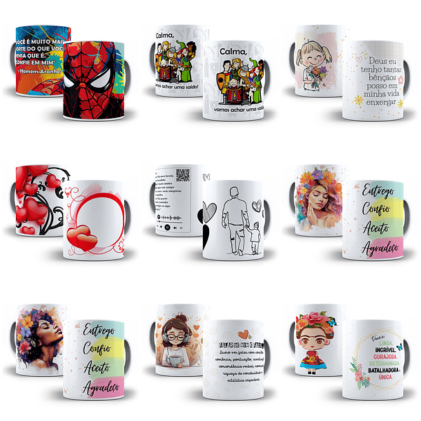 240 Artes para Caneca Frases Motivacionais Personagens e Outros Arquivo em Jpg  20