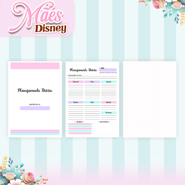 Arquivos para Encadernação Dia das Mães Princesas da Disney em Pdf e Png 14