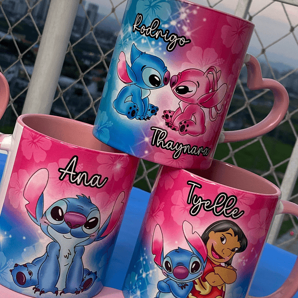 6 Artes para Caneca Stitch Glitter Arquivo em Jpg 1