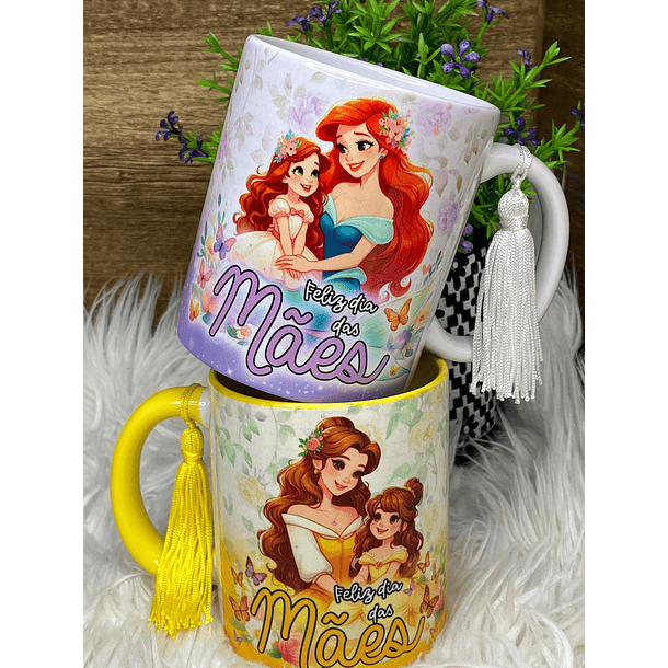 12 Artes Caneca Dia das Mães Princesas da Disney Arquivos em Jpg 7