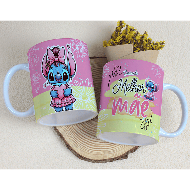 10 Artes para Caneca Dia das Mães Stitch Arquivo Editável 17