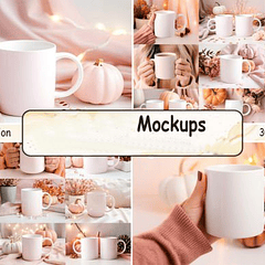 22 Mockups para Caneca Arquivo Editável 