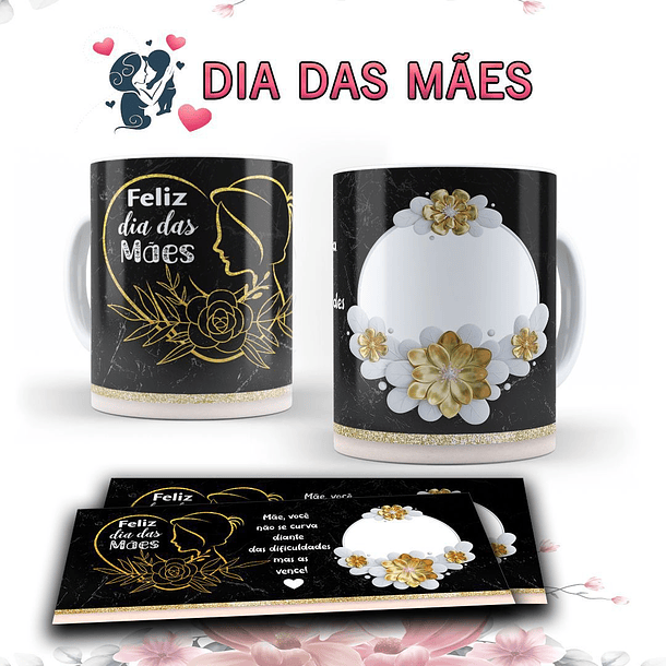 15 Artes para Caneca Dia das Mães Arquivo em Editável   15