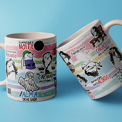 Arte Caneca Eu estava pensando, eu acho que a noite minha alma deve sair pra capinar uns lote Arquivo em Jpg 