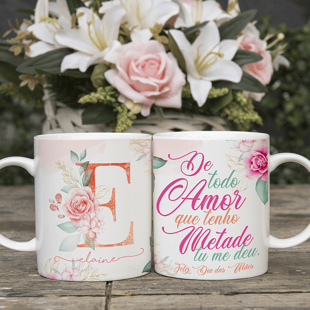 25 Artes para Caneca Alfabeto Floral Dia das Mães Arquivos em Jpg 3