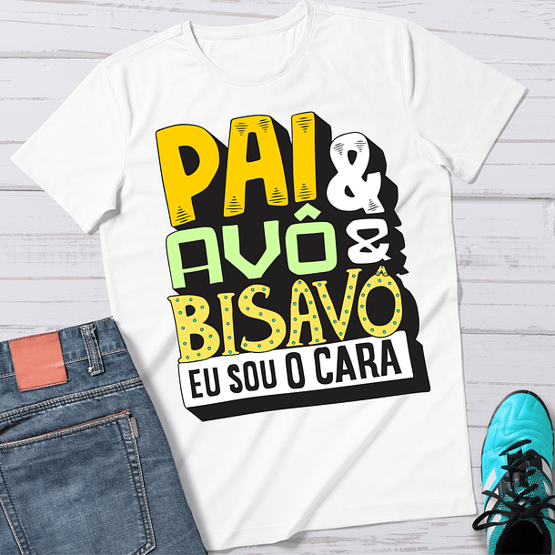 9 Artes para Camisa Pai Avô e Bisavô Arquivos Editável + Jpg 1