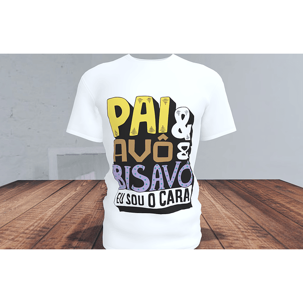 9 Artes para Camisa Pai Avô e Bisavô Arquivos Editável + Jpg 3