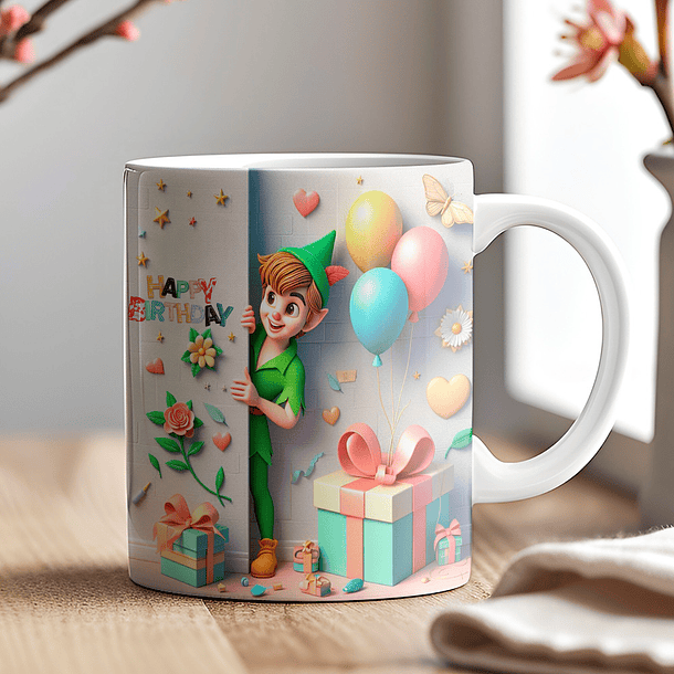 9 Artes para Caneca Aniversário Disney 3d Arquivos em Jpg 8