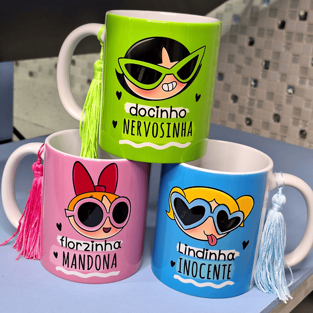 4 Artes Caneca Meninas Super Poderosas Arquivos em Jpg 1