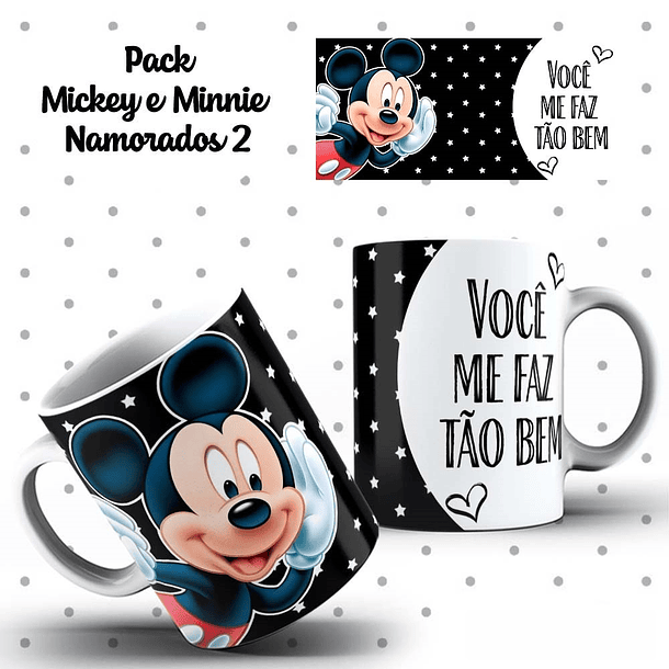 10 Artes Caneca Dia dos Namorados Mickey e Minnie Arquivos Editáveis 9