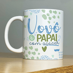 Arte Caneca Vovô é Papai com açucar Dia dos Avós Arquivo Png