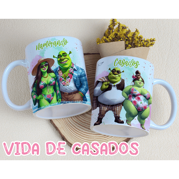 3 Artes para Caneca Vida de Casados Arquivo Editável 2