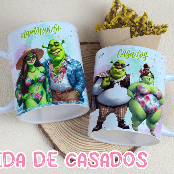 3 Artes para Caneca Vida de Casados Arquivo Editável 2