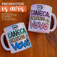 2 Arte Caneca Caneca Exclusiva da vovó e do Vovô Dia dos Avós Arquivo Png