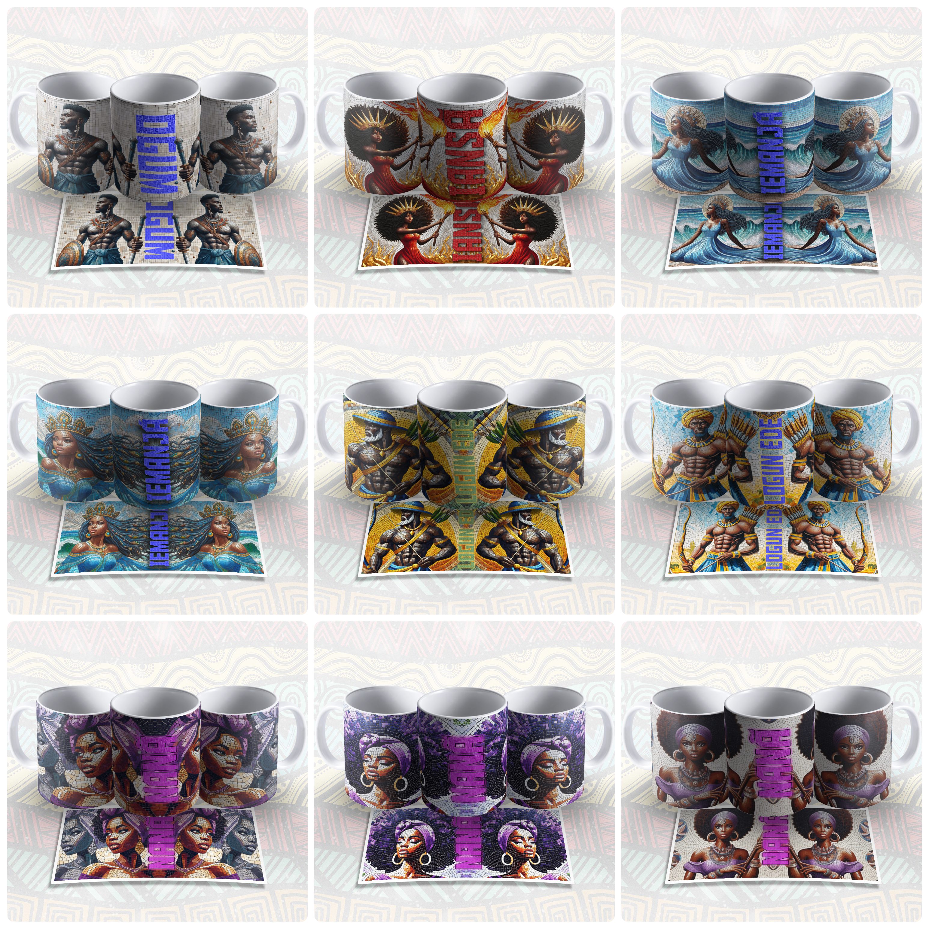 35 Artes para Caneca Orixás Ubanda Religião Afro Arquivo em Jpg 2