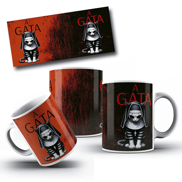 10 Artes para Caneca Gatinhos Cute Arquivo Editável 2