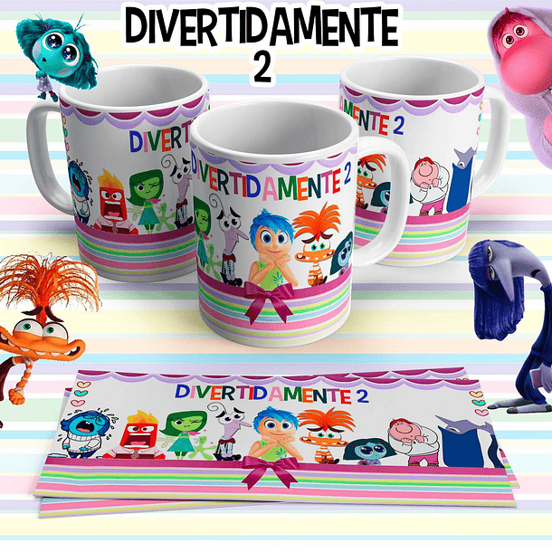 10 Artes para Caneca Divertidamente 2 em Arquivo Editável 2