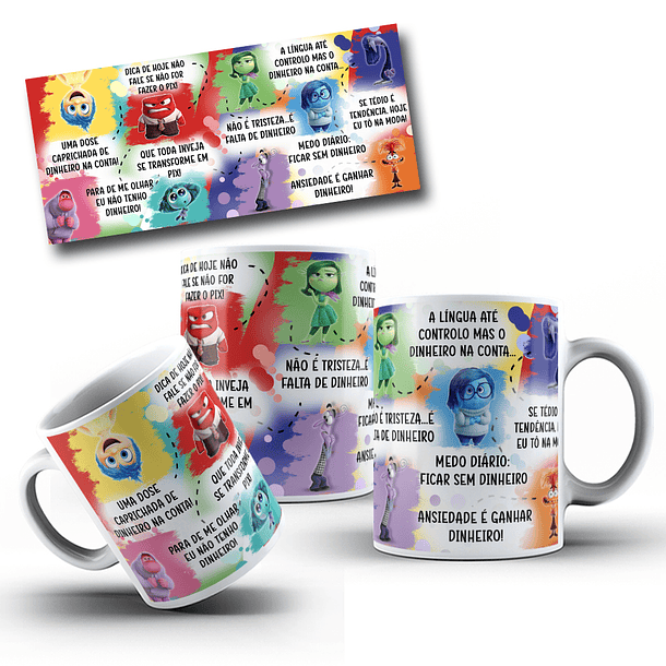 3 Artes para Caneca Divertidamente Arquivo em Jpg 2