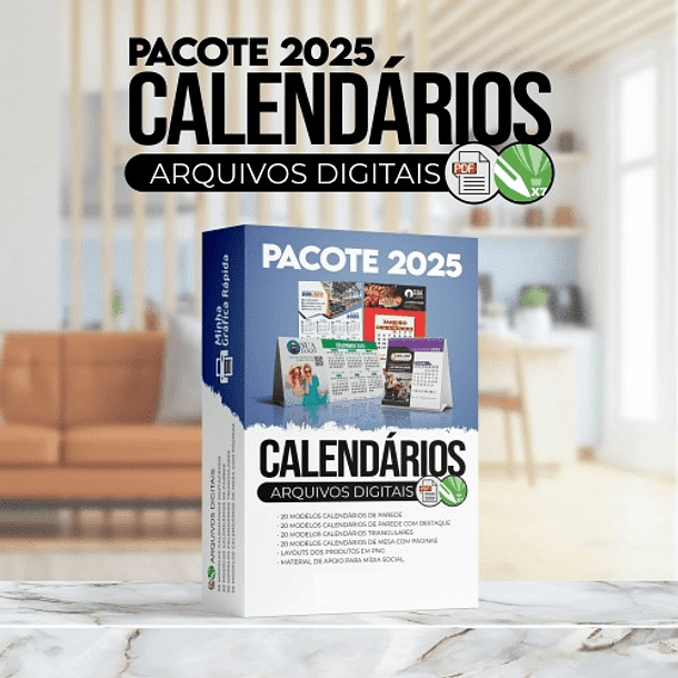 Arquivo Calendários 2025 em Corel Draw  1