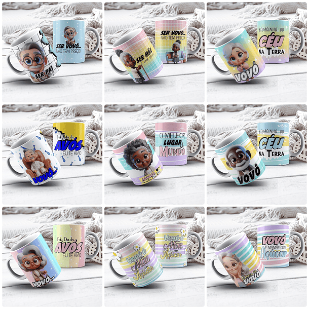 40 Artes para Caneca e Azulejo Dia dos Avós Arquivo Editável 5