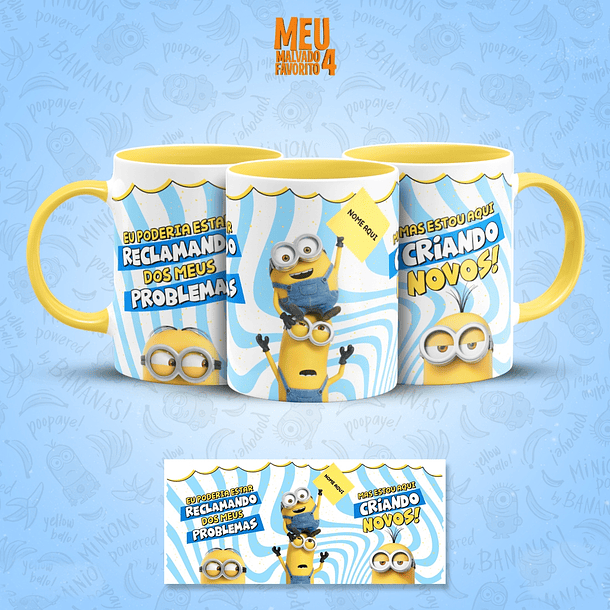 20 Artes para Caneca Meu Malvado Favorito Minions 4 Arquivos em Jpg 2