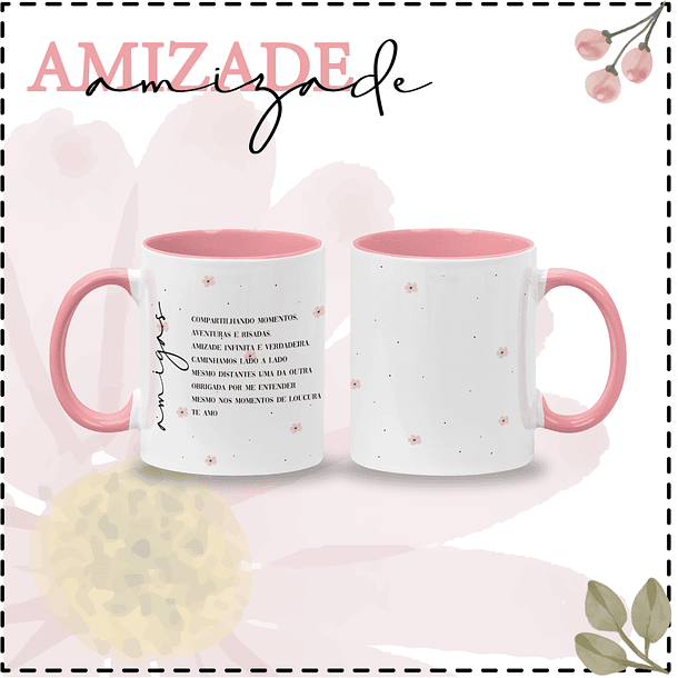 8 Artes para Caneca Amizade Arquivo Editável 6