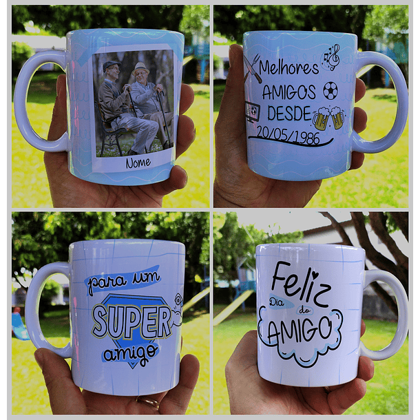 21 Artes para Caneca Amizade Masculino Arquivo Editável 1