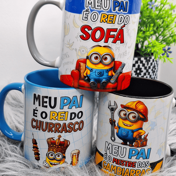 12 Artes para Caneca Minions Divertido Dia dos Pais Arquivo em Jpg  3