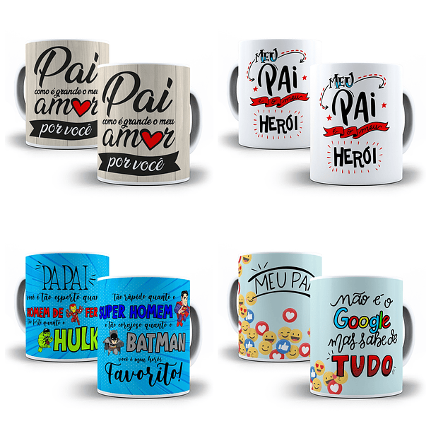 33 Artes para Caneca e Camisa Frases Dia dos Pais Arquivo Editável 4